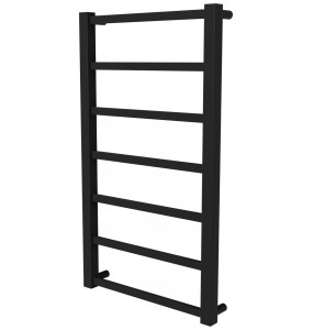 Рушникосушка Quatro 7 чорна RAL9005 драбинка 750x430, black