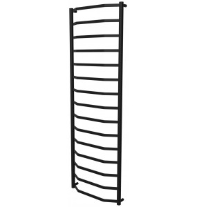 Чорна рушникосушка Luxe 15 RAL9005 драбинка 1550x532, black
