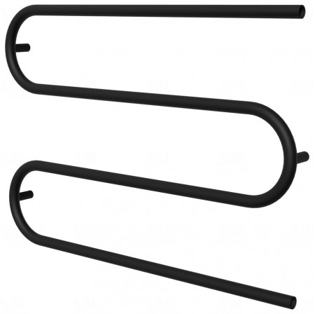 Чорна рушникосушка Змійка 5 RAL9005 945x400, black