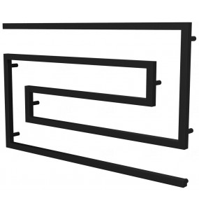 Чорна рушникосушка Phyton 9 RAL9005 змійка 670x1100, black
