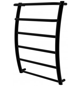 Рушникосушилка Breeze 6 чорна RAL9005 драбинка 650x482, black