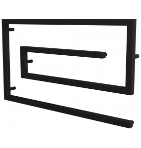 Чорна рушникосушка Cyclone 7 RAL9005 змійка 510x900, black