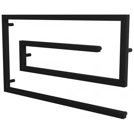 Чорна рушникосушка Cyclone 7 RAL9005 змійка 510x900, black