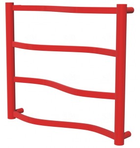 Рушникосушка Lagoon 4 червона RAL3020 драбинка 450x532, red