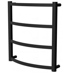 Чорна рушникосушка Elite 4 RAL9005 драбинка 450x432, black