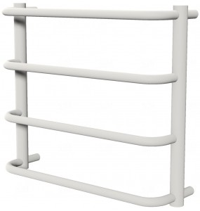 Біла рушникосушка Modern 4 RAL9016 драбинка 450x532, white