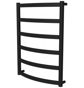 Чорна рушникосушка Maxima 6 RAL9005 драбинка 650x482, black