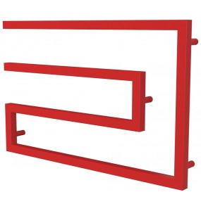 Сушарка для рушників Phyton 7 червона RAL3020 змійка 510x800, red