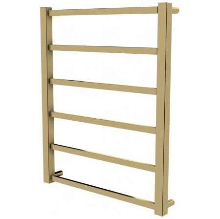 Золота сушка для рушників Quatro 6 драбинка 650x530, gold