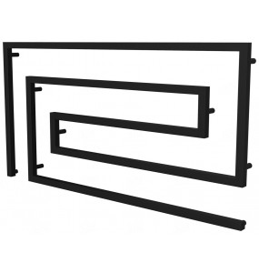 Сушарка для рушників Phyton 10 чорна RAL9005 змійка 670x1300, black