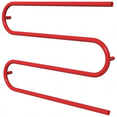 Сушка для рушників Змійка 5 червона RAL3020 змійка 945x400, red