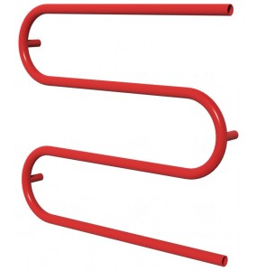 Червона рушникосушка Змійка 3 RAL3020 змійка 575x650, red