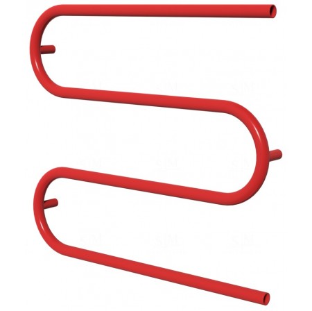 Червона рушникосушка Змійка 3 RAL3020 змійка 575x650, red