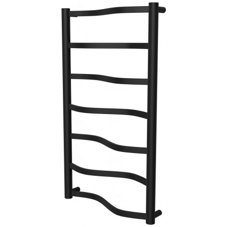 Рушникосушка Lagoon 7 чорна RAL9005 драбинка 750x432, black