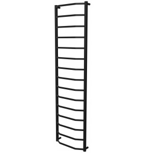 Чорна рушникосушилка Luxe 15 RAL9005 драбинка 1550x432, black