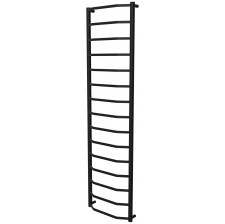Чорна рушникосушилка Luxe 15 RAL9005 драбинка 1550x432, black