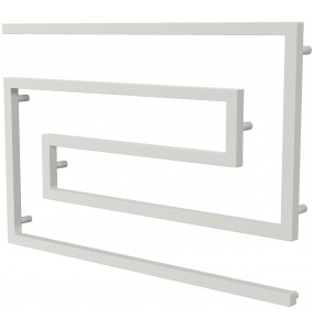 Біла сушарка для рушників Phyton 9 RAL9016 змійка 670x1000, white