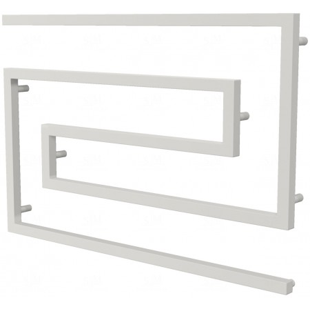 Біла сушарка для рушників Phyton 9 RAL9016 змійка 670x1000, white