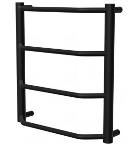 Рушникосушка Standart 4 чорна RAL9005 драбинка 450x432, black