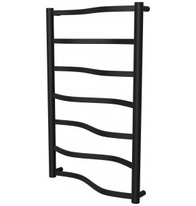 Сушарка для рушників Lagoon 7 чорна RAL9005 драбинка 750x482, black