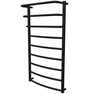 Рушникосушка Grosse 9 чорна RAL9005 драбинка 950x532, black