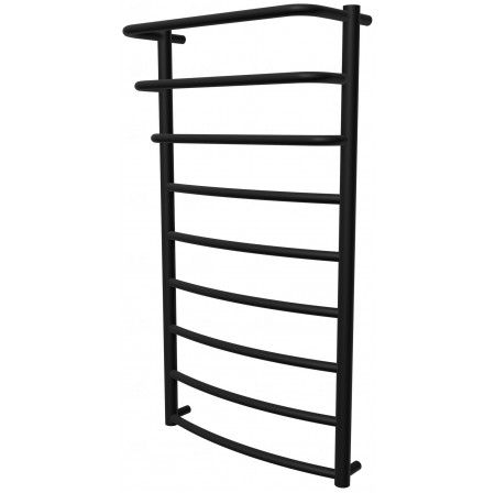 Рушникосушка Grosse 9 чорна RAL9005 драбинка 950x532, black