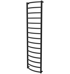 Чорна сушарка для рушників Elite 15 RAL9005 драбинка 1550x432, black