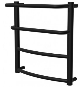 Чорна рушникосушка Grosse 4 RAL9005 драбинка 450x432, black