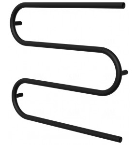 Чорна рушникосушка Змійка 3 RAL9005 575x650, black