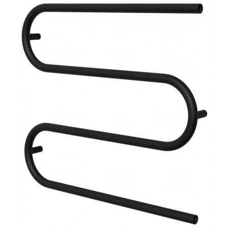 Чорна рушникосушка Змійка 3 RAL9005 575x650, black