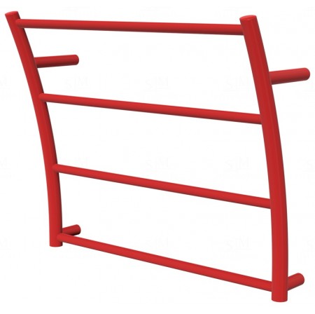 Червона рушникосушка Wave 4 RAL3020 драбинка 440x525, red