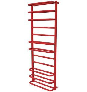 Червона рушникосушка Comfort 12 RAL3020 драбинка 1250x482, red