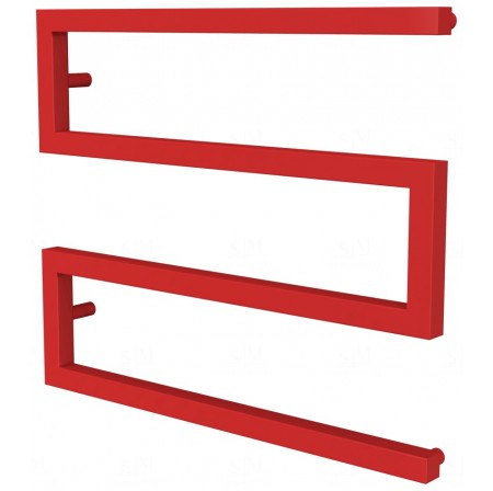 Сушарка для рушників Ultra 3 червона RAL3020 змійка 530x600, red