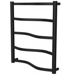 Чорна рушникосушка Lagoon 5 RAL9005 драбинка 550x482, black
