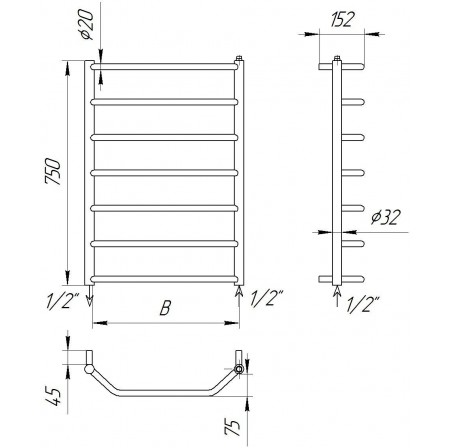 Рушникосушка Standart 7 750x482