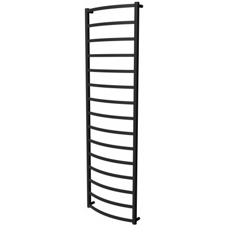 Чорна рушникосушка Elite 15 RAL9005 драбинка 1550x482, black