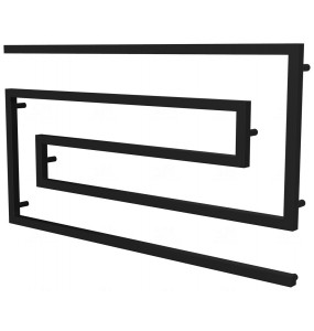 Сушарка для рушників Phyton 9 чорна RAL9005 змійка 670x1200, black