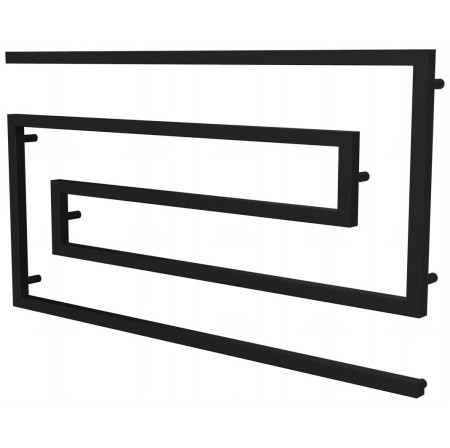 Сушарка для рушників Phyton 9 чорна RAL9005 змійка 670x1200, black