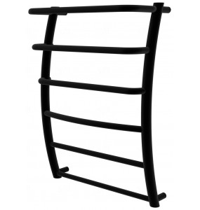 Рушникосушка Breeze 6 чорна RAL9005 драбинка 650x482, black