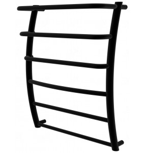 Рушникосушилка Breeze 6 чорна RAL9005 драбинка 650x532, black