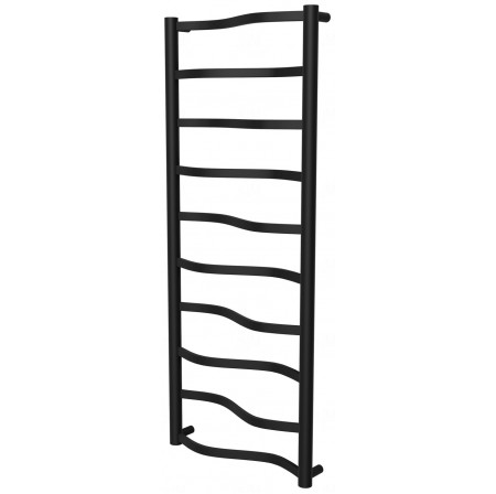 Чорна рушникосушка Lagoon 10 RAL9005 драбинка 1050x432, black