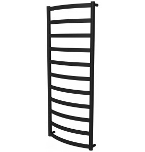 Чорна сушарка для рушників Maxima 11 RAL9005 драбинка 1150x482, black