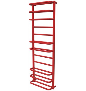 Червона рушникосушка Comfort 12 RAL3020 драбинка 1250x432, red