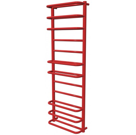 Червона рушникосушка Comfort 12 RAL3020 драбинка 1250x432, red