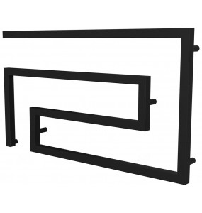 Чорна рушникосушка Phyton 8 RAL9005 змійка 510x900, black