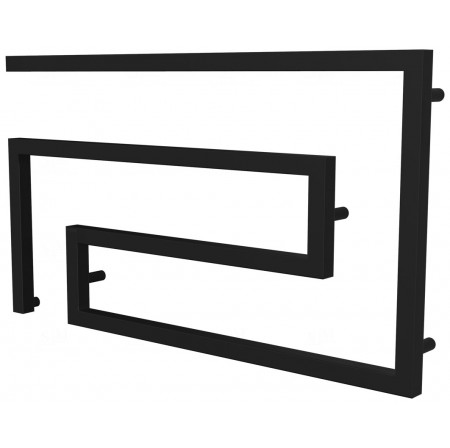 Чорна рушникосушка Phyton 8 RAL9005 змійка 510x900, black