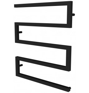 Сушарка для рушників Ultra 4 чорна RAL9005 змійка 730x600, black