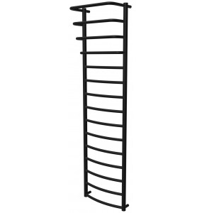 Чорна рушникосушка Grosse 15 RAL9005 драбинка 1550x432, black