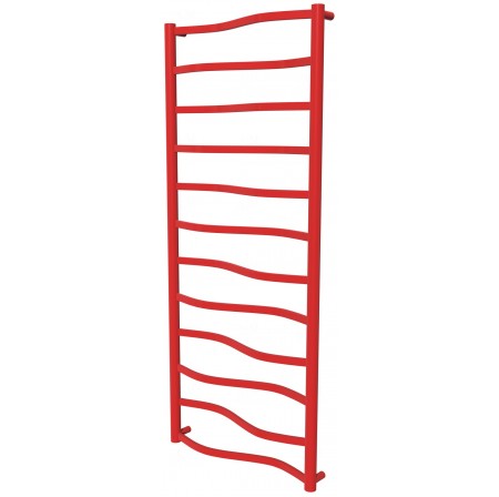 Червона рушникосушка Lagoon 12 RAL3020 драбинка 1250x532, red
