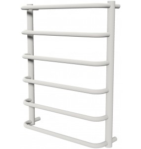 Біла рушникосушка Modern 6 RAL9016 драбинка 650x532, white